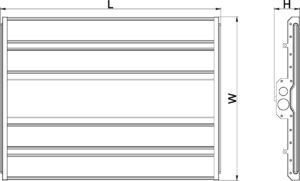 LED Linear High Bay size