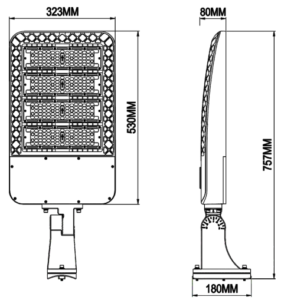 Led area light size