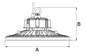 UFO High Bay Light H1 size